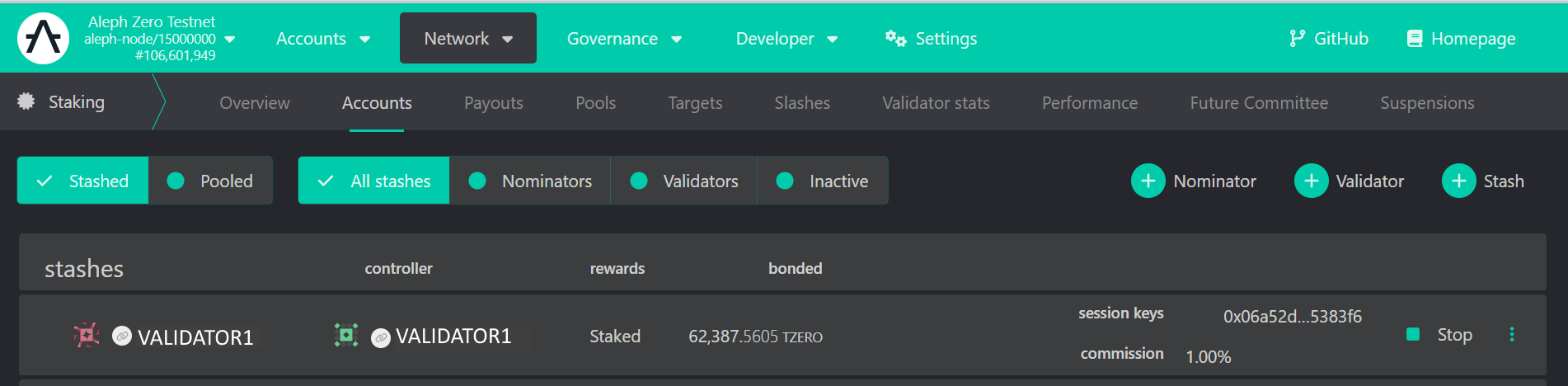 validator setup